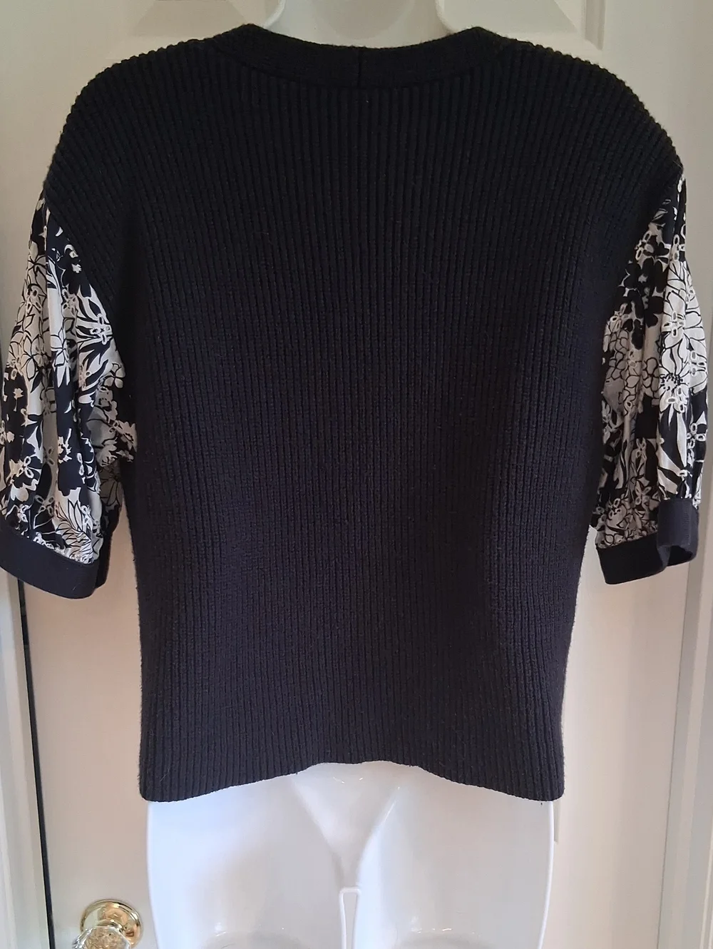 Ann Taylor Navy BLUE Puff Sleeve Sweater Small